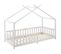 Lit Cabane 90 X 200 cm Sommier inclus Blanc