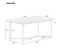 Table Basse 106 Cm Blanc Marbrure