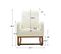 Fauteuil à Bascule Fauteuil Relax Rocking-chair Avec Poches Latérales Et Pieds En Bois Massif Blanc