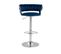 Lot De 2 Tabourets De Bar 360° Velours Bleu