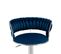 Lot De 2 Tabourets De Bar 360° Velours Bleu