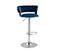 Lot De 2 Tabourets De Bar 360° Velours Bleu