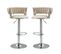 Lot De 2 Tabourets De Bar 360° Velours Beige