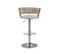 Lot De 2 Tabourets De Bar 360° Velours Beige