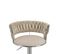 Lot De 2 Tabourets De Bar 360° Velours Beige