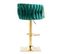 Lot De 2 Tabourets De Bar 360° Velours Vert