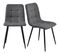 Chaise Lin Gris 4 Lot De 44 X 46 X 86 Cm