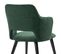 Lot De 2 Chaises Salle À Manger Scandinave Avec Accoudoirs Assise Rembourrée En Tissu, Vert