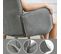 Fauteuil Relax Fauteuil De Bureau Style Scandinave En Tissu Gris Avec Pieds En Hêtre Massif