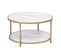 Table Basse Avec 2 Plateaux - Blanc