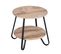 Table D'appoint Scandinave Ronde Bouts De Canapé Design À 2 Niveaux Guéridon, Beige