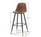 Lot De 2 Tabouret De Bar Siège De 77 Cm De Haut Rembourrés En Suédine