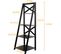 Lot De 2 Etagere Echelle Avec 4 Tablettes Pour Plantes, 51x46x143cm, Chaque Couche Charge 5kg，noir