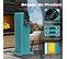 Radiateur Bain D'huile 1500 W Mobile - 3 Puissance 5-35°c, 7 Eléments, Racks De Serviettes,bleu Vert
