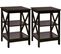 Lot De 2 Tables De Chevet, Tables De Nuit à 3 Niveaux En Forme De X, Structure Stable Pour Chambre