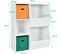 Bibliotheque Enfant Avec 3 Cubes Et 2 Grandes Boîtes Ouvertes, Chambre, 77 X 35 X 93 Cm Blanc