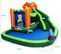 Château Gonflable Avec Toboggans Aquatiques, Aire De Jeux Gonflable Piscine Avec Motif De Pingouin