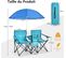 Chaise De Camping Pliante, Fauteuil De Jardin 2 Places 152x52x85cm, Charge Max 113 Kg