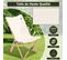 Chaise De Jardin Extérieur Lot De 2 Style Papillon, Charge 150 Kg, Beige