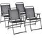 Chaise Pliante Extérieur Lot De 4, Chaise De Jardin Pliante Gris