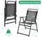 Chaise Pliante Extérieur Lot De 4, Chaise De Jardin Pliante Gris