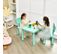 Table Et Chaises Enfants 1-7 Ans Avec Dossier Ergonomique, Table Polyvalente Avec Structure Stable