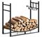 Range Bûche Intérieur 33", Porte-bûches Charge 50 Kg Avec 2 Supports Amovibles 84 X 33 X 76 Cm