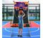 Panier De Basketball Pliable à 2 Panier 4 Balles Pompe De Gonflage, 8 Modes De Jeux Pour (violet)