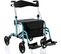 Déambulateur à 4 Roues Pliable En Aluminium, Rollator Poignées Réglables En Hauteur 85-98 Cm