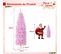 Sapin De Noël Artificiel Pré-éclairé De 180 Cm, Arbre De Noël En Forme De Crayon, Rose