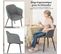 Fauteuil Scandinave Lot De 2, Fauteuil Salon Rembourrées Avec Accoudoirs,charge 150 Kg (gris Foncé)