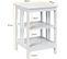 Table De Chevet Lot De 2, Table D'appoint Chevet Pour Chambre, Salon, 40x40x61cm (blanc)