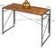 Bureau D'ordinateur Pliant 100*50*75 Cm, Table De Bureau Cadre En Métal Charge 115kg(marron)