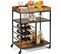 Desserte De Cuisine Style Industriel, Chariot De Service Roulant à 3 Niveaux,71 X 44 X 93,5 Cm