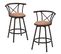 Lot De 2 Tabourets De Bar Industriel Pivotant Sur 360° Siège De 63 Cm De Haut, Marron