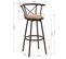 Lot de 2 Tabourets de Bar Industriel Pivotant sur 360° Siège de 77 cm de Haut