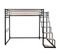 Lit Mezzanine Pour 2 Personnes Sommier Inclus 140 X 200cm Métal Noir Et Effet Chêne Style Industriel