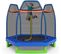 Trampoline Enfants 166cm Avec Filet De Sécurité Respirant, Bleu