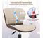 Chaise De Bureau À Roulette Pivotant Réglable En Hauteur Ergonomique, Surface En Cuir Pu, Marron