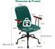 Fauteuil De Bureau À Roulette En Velours, Chaise Pivotante Réglable, Vert