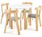 Table D'enfant Ronde Avec 4 Chaises Pour Enfants 4 Ans +, Style Scandinave, Esemble Table Et Chaise