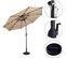 Parasol De Jardin Dia 300 Cm/parasol Déporté Et Inclinable De Jardin Avec 24 LED Beige