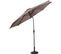 Parasol De Jardin Dia 300 Cm/parasol Déporté Et Inclinable De Jardin Avec 24 LED Marron