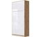 Lit Escamotable +2 Placards V 90x200+(50x2)cm Standard Chêne Sauvage/blanc Brillant