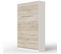 Lit Escamotable +2 Placards V 120x200+(50x2)cm Standard Blanc /chêne Sonoma