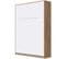 Lit Escamotable +2 Placards V 140x200+(50x2)cm Standard Chêne Sauvage/blanc