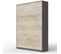 Lit Escamotable +2 Placards V 140x200+(80x2)cm Standard Anthracite/chêne Sonoma