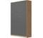 Lit Escamotable +2 Placards V 120x200+(100x2)cm Standard Chêne Sauvage/anthracite