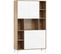 Armoire Placard Convertible En Bureau Et Table 175x105x34cm « Meggie 2-blanc Brillant/or Artisan»