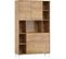 Armoire Placard Convertible En Bureau Et Table Home Office 175x105x34cm « Meggie 2-chêne Foncé»